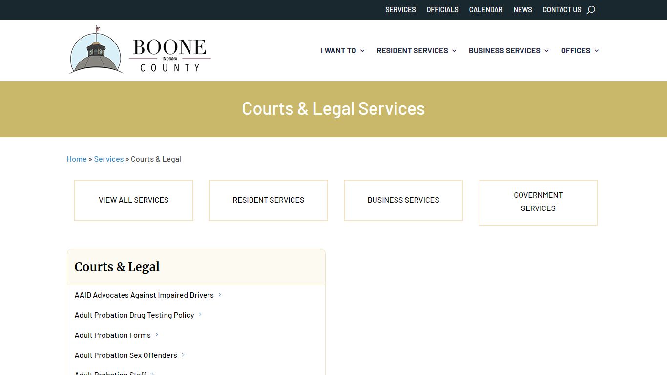 Courts & Legal - Boone County, Indiana